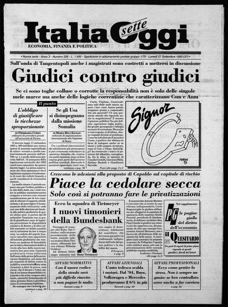 Italia oggi : quotidiano di economia finanza e politica